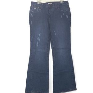 George & Martha Distressed Flare Jeans Size 12